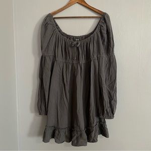 XXL Wild Fable Gray Babydoll Long Sleeve Dress